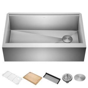 KRAUS Kore Workstation Single Bowl Sink with Accessories
