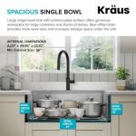 KRAUS Kore Workstation Single Bowl Sink with Accessories