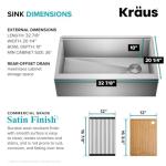 KRAUS Kore Workstation Single Bowl Sink with Accessories