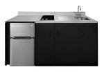 72" All-In-One Kitchenette with Sink and Fridge