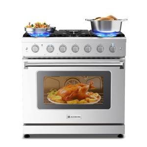 AAOBOSI 36 Inch Gas Range Oven with 6 Burners