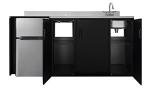 72" All-In-One Kitchenette with Sink and Fridge