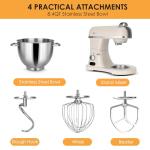 8.4QT Heavy-Duty Stand Mixer with Stainless Steel Bowl