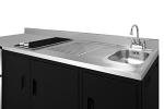 72" All-In-One Kitchenette with Sink and Fridge
