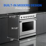 AAOBOSI 36 Inch Gas Range Oven with 6 Burners