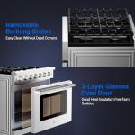 AAOBOSI 36 Inch Gas Range Oven with 6 Burners