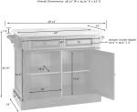 Crosley Kitchen Island with Butcher Block Top