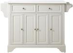 Lafayette White Kitchen Island Cart with Granite Top