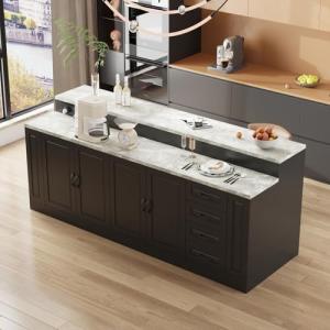 Woodtime 94.5" Kitchen Island Storage Cabinet