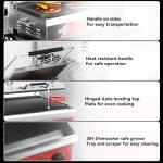 CROSSON Commercial Electric Panini Grill Press 15"x11