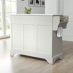 Lafayette White Kitchen Island Cart with Granite Top