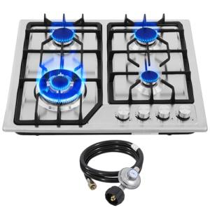 Stainless Steel Gas Cooktop with 4 Burners