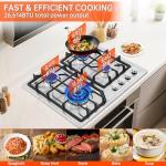 Stainless Steel Gas Cooktop with 4 Burners