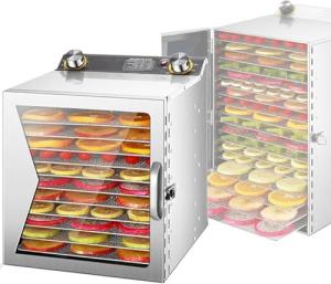 8-Layer Stainless Steel Freeze Dryer for Fruits & Jerky