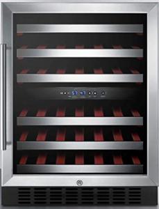 Summit Dual Zone Built-In Wine Cellar with Glass Door