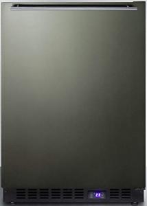 24" Black Stainless Steel Undercounter Freezer