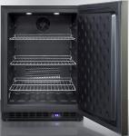 24" Black Stainless Steel Undercounter Freezer