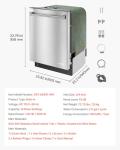 VEVOR 24 Inch Built-In Low-Noise Dishwasher