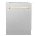 ZLINE 24" Tall Tub Dishwasher with Gold Handle