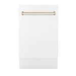 ZLINE 18" Compact Dishwasher with Gold Handle
