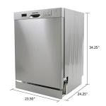 Magic Clean 24-Inch Built-In Dishwasher with LED Display