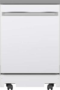 GE Portable 24" Tall Tub Dishwasher - White Steel