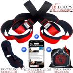 Red Stretching Strap with Loops for Mobility