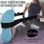 TECEUM Non-Elastic Stretch Strap for Yoga & Therapy