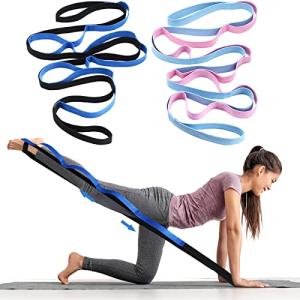 Leyndo 2-Pack Yoga Strap with 10 Loops
