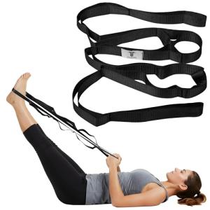 Yoga Stretching Strap with 10 Loops for Flexibility