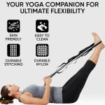 Yoga Stretching Strap with 10 Loops for Flexibility