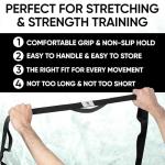 Yoga Stretching Strap with 10 Loops for Flexibility