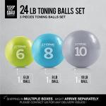 CAPHAUS Soft Weighted Exercise Balls Set - 24LB