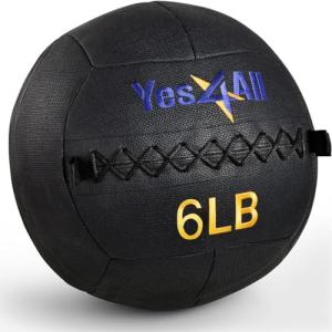 Yes4All 6 LB Soft Wall Ball for Workouts