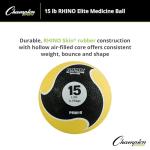Champion Sports Rhino Elite 15lbs Medicine Ball