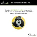 Champion Sports Rhino Elite Weighted Medicine Ball 2lbs