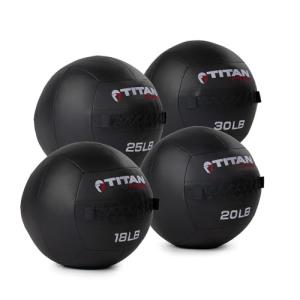 Titan Fitness Soft Shell Medicine Wall Ball 18-30 LB