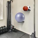 Wall-Mounted Medicine Ball and Stability Ball Rack
