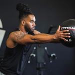 Titan Fitness Soft Shell Medicine Wall Ball 18-30 LB