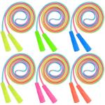 Colorful Adjustable Jump Ropes for Kids - 6 Pack