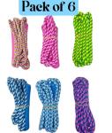 Colorful Adjustable Jump Ropes for Kids - 6 Pack