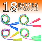Elcoho 18 Pack Rainbow Jump Ropes for Kids