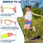 Colorful Adjustable Jump Ropes for Kids - 6 Pack
