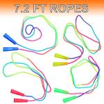 Elcoho 18 Pack Rainbow Jump Ropes for Kids