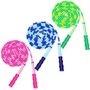 GRAWUN Adjustable Beaded Jump Rope Set for All