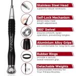 Speed Jump Rope with 2 Cables - Black