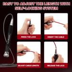 Speed Jump Rope with 2 Cables - Black