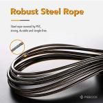 FEECCO Adjustable Weighted Jump Rope for Workouts