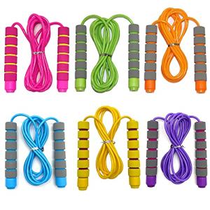 Adjustable Colorful Jump Ropes for Kids - 6-Pack