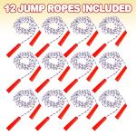 Pack of 12 Durable Jump Ropes for Kids